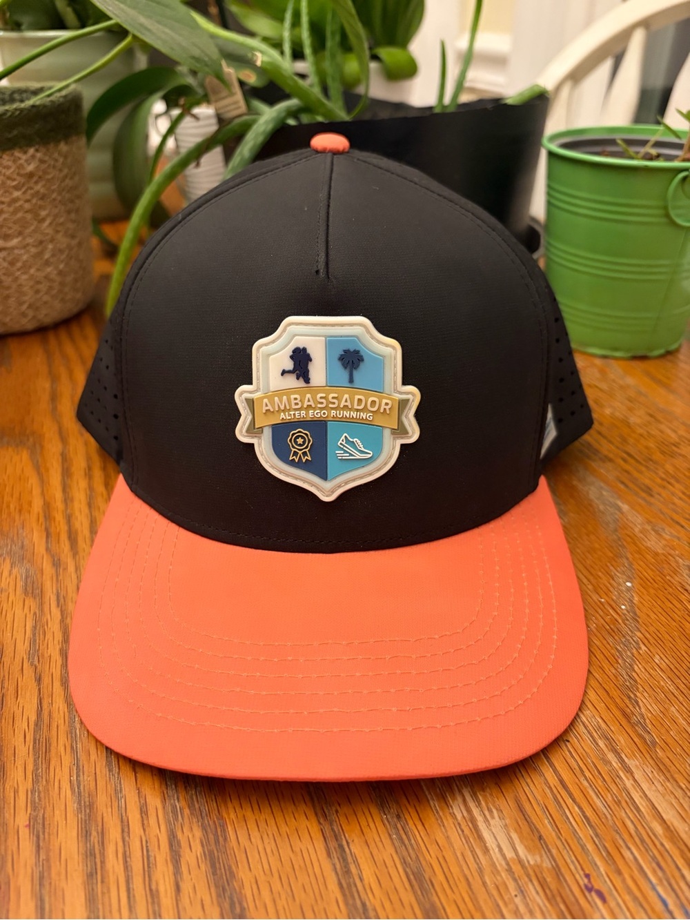 Alter Ego Running Coaster Standard Hat Peach Coral Snapback Ambassador